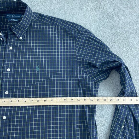 Ralph Lauren Blake Mens XL Checkered Long Sleeve Shirt 100% Two-Ply Cotton 4395 - Picture 5 of 7
